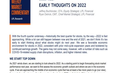 Early Thoughts on 2022 | Weekly Market Commentary | October 4, 2021