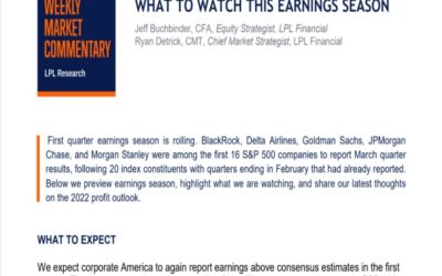 What to Watch This Earnings Season | Weekly Market Commentary | April 18, 2022