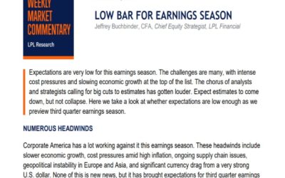 Low Bar for Earnings Season | Weekly Market Commentary | October 17, 2022